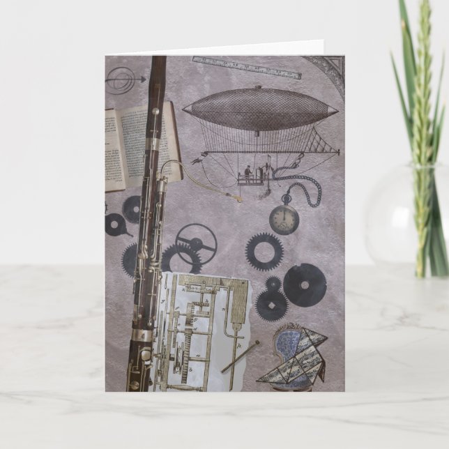 Bassoon or Spater Steampunk Karneval Karte (Vorderseite)