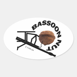 Bassoon Ovaler Aufkleber