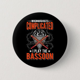 Bassoon Player Bassoonist Button