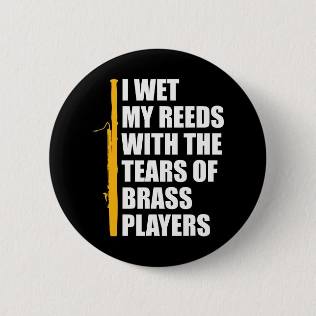Bassoon Player Bassoonist Reed Button (Vorderseite)