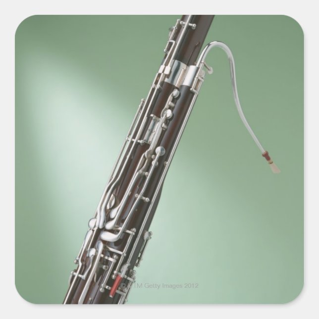 Bassoon Quadratischer Aufkleber (Vorderseite)