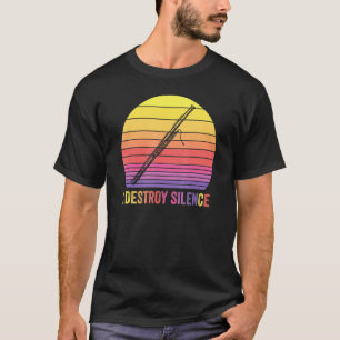 Bassoon Retro Vintag zerstöre Stille Sonnenblase T-Shirt