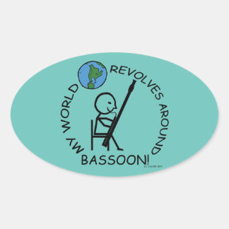 Bassoon - Revolten der Welt um Oval Sticker