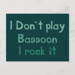 Bassoon Rock It Postcard Postkarte