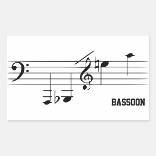 Bassoon Spielbereich Rechteckiger Aufkleber