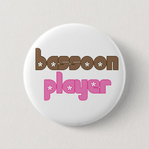 Bassoon-Spieler-Musik-Knopf Button