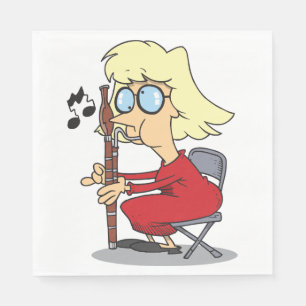 Bassoon-Spieler-Papierservietten Serviette