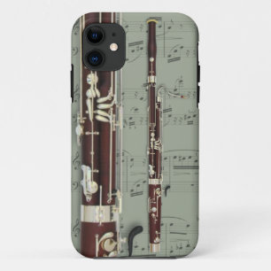 Bassoon- u. Notenentelefonkasten. Auswahlfarbe iPhone 11 Hülle