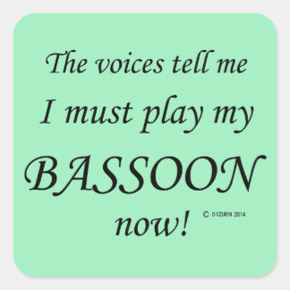Bassoon Voices sagen, sie müssen Square Sticker sp
