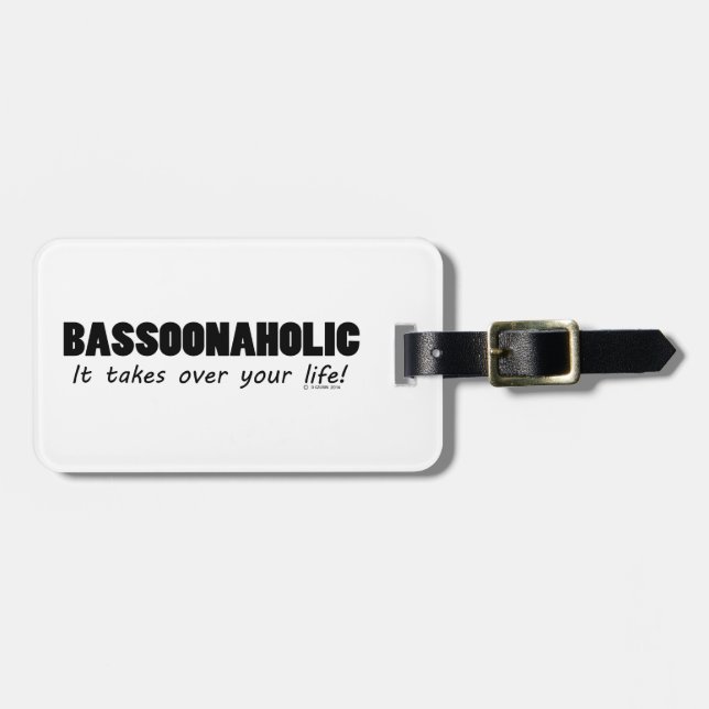 Bassoonaholisches Leben Gepäckanhänger (Vorderseite horizontal)