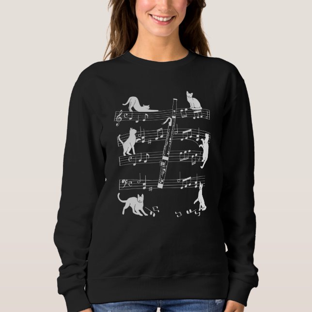 Bassoonist Cats for Cat Love Bassoon Player Sweatshirt (Vorderseite)