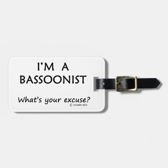 Bassoonist Entschuldigung Gepäckanhänger (Vorderseite horizontal)