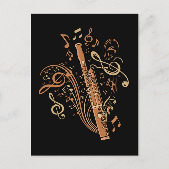 Bassoonist Gift Men Jazz Music Lover Women Bassoon Postkarte (Vorderseite)