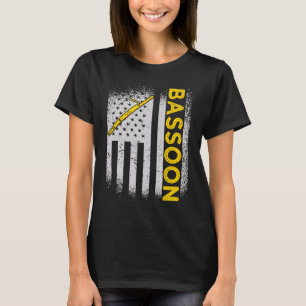 Bassoonist in den USA Flag Bassoon T-Shirt
