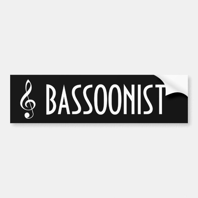 Bassoonist-Musik-Band-Autoaufkleber-Geschenk Autoaufkleber (Vorne)