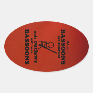 Bassoons Oval Sticker verboten