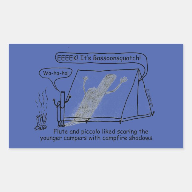 Bassoonsquatch Rechteckkleber Rechteckiger Aufkleber (Vorderseite)