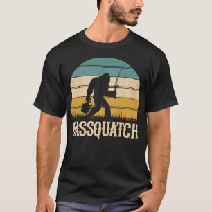 Bassquatch Funny Bigfoot Angeln T-Shirt