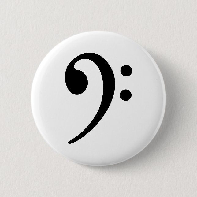 Bassschlüssel Button (Vorderseite)