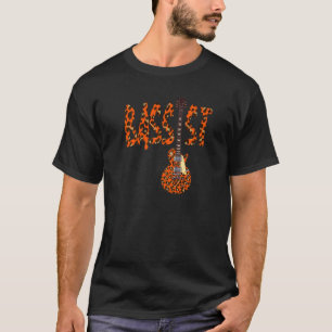 Bassschlüssel-Leoparden-Bass-Gitarre-Bassist-Bassg T-Shirt