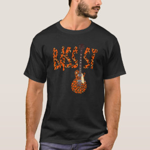 Bassschlüssel-Leoparden-Bassgitarre-Bassist-Bassgi T-Shirt