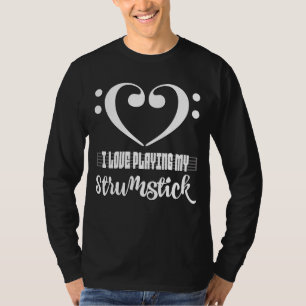 Bassschlüssel-Musikalisches-Herz Liebe Spielt Mein T-Shirt