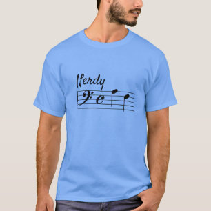 Bassschlüssel Nerdy AF-T - Shirt
