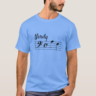 Bassschlüssel Nerdy AF-T - Shirt