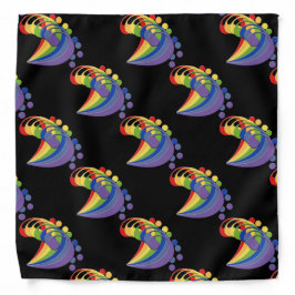 Bassschlüssel-Regenbogen-Fan Kopftuch