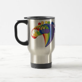 Bassschlüssel-Regenbogen-Fan Reisebecher