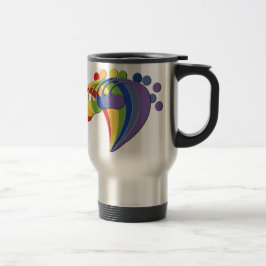 Bassschlüssel-Regenbogen-Fan Reisebecher