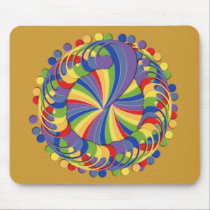 Bassschlüsselpinwheel-Regenbogen Mousepad