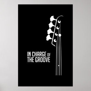 Bassspieler, der für den Groove verantwortlich is Poster