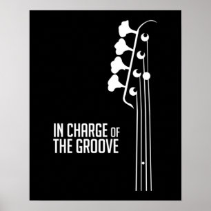 Bassspieler, der für den Groove verantwortlich ist Poster