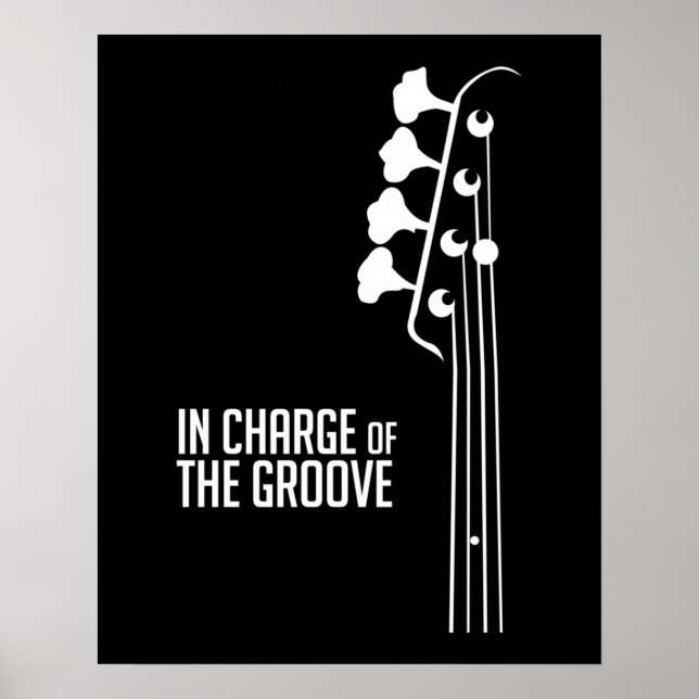 Bassspieler, der für den Groove verantwortlich ist Poster (Vorne)