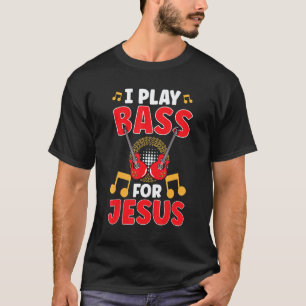 Bassspieler Jesus Gitarrenpick Jesus Gitarrist T-Shirt