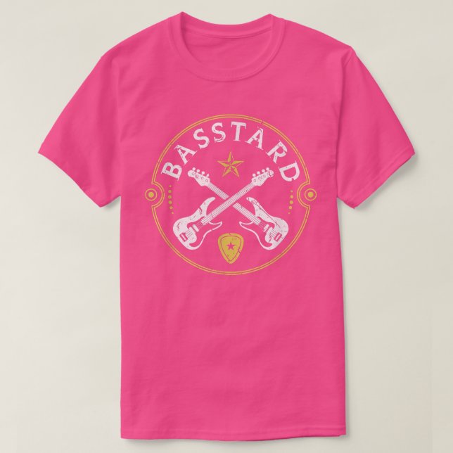 Basstard, Electric Bass Guitar Players  T-Shirt (Design vorne)