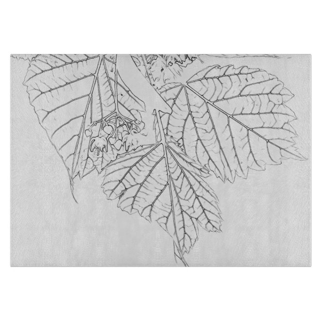 Basswood-Blätter Schneidebrett (Vorderseite)