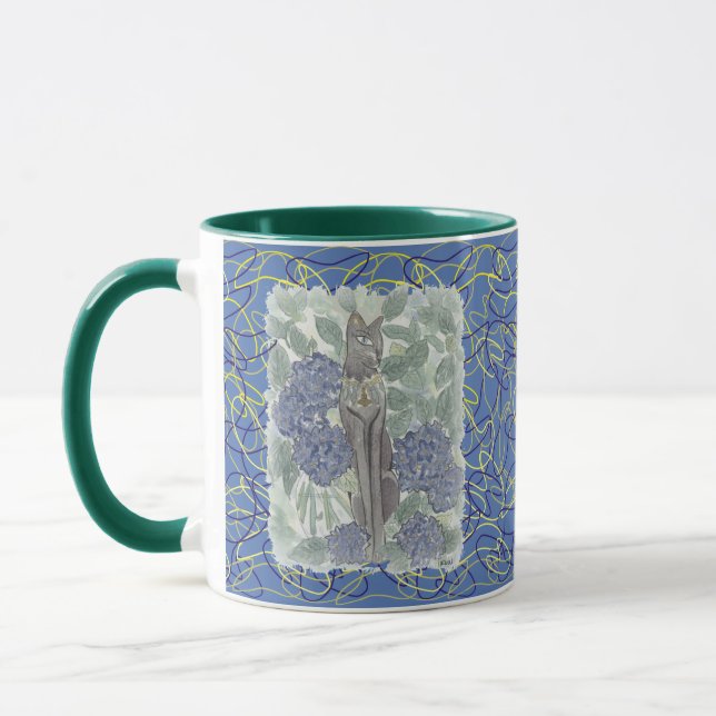 Bast Amidst Hydrangea Blume Tasse (Links)