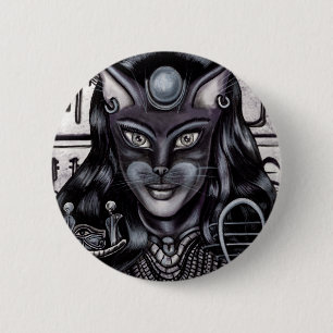 Bast Cat Goddess Ägyptisch Button