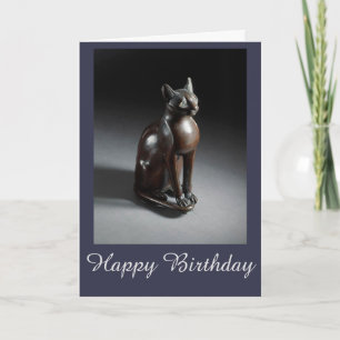 Bast (Egyptian cat goddess) birthday card Karte