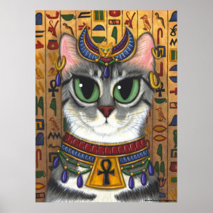 Bast Goddess, ägyptisches Bastet Cat Poster