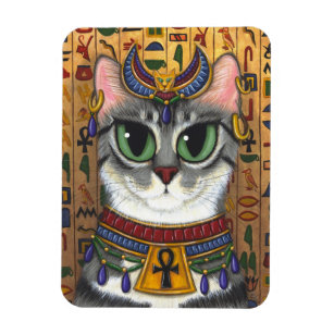 Bast Goddess Cat Egyptian Bastet Art Magnet