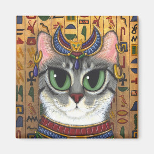 Bast-Göttin, Ägypter Bastet Katzen-Kunst-Magnet Magnet