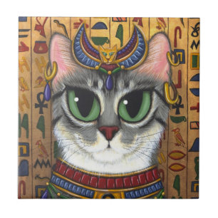 Bast-Göttin-Katzen-Ägypter Bastet Kunst-Fliese Fliese