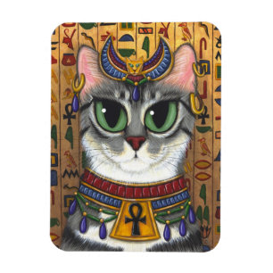 Bast-Göttin-Katzen-Ägypter Bastet Kunst-Magnet Magnet