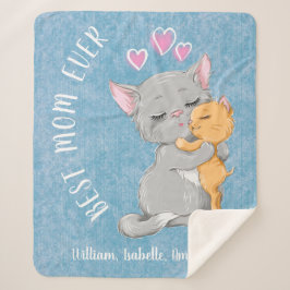 Bast Mom Geburtstagsgeschenk rosa Herzen niedlich  Sherpadecke