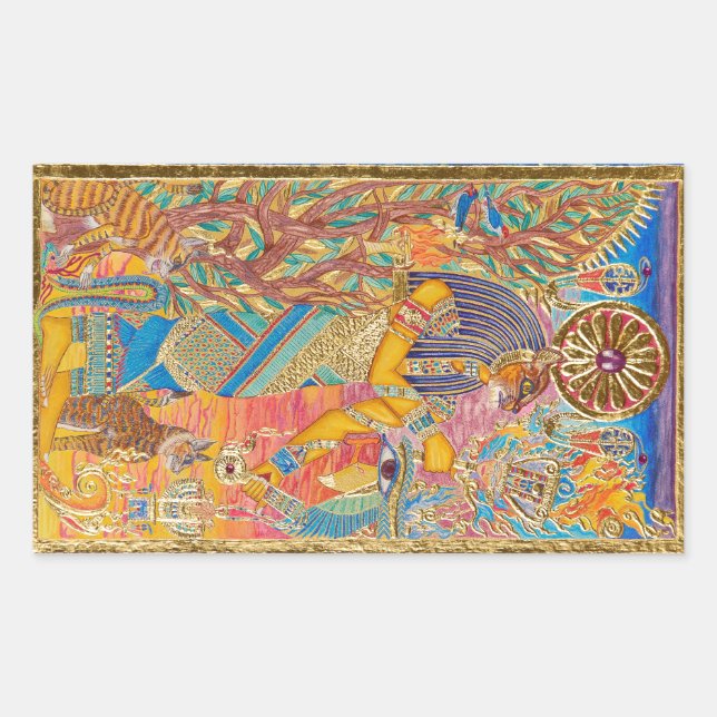 Bast Rechteckiger Aufkleber (Vorderseite)