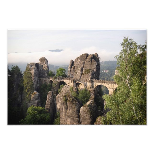 Bastei Bridge in Deutschland Foto drucken (Vorne)