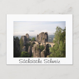 Bastei Bridge in Sächsische Schweiz weiße Postkart Postkarte